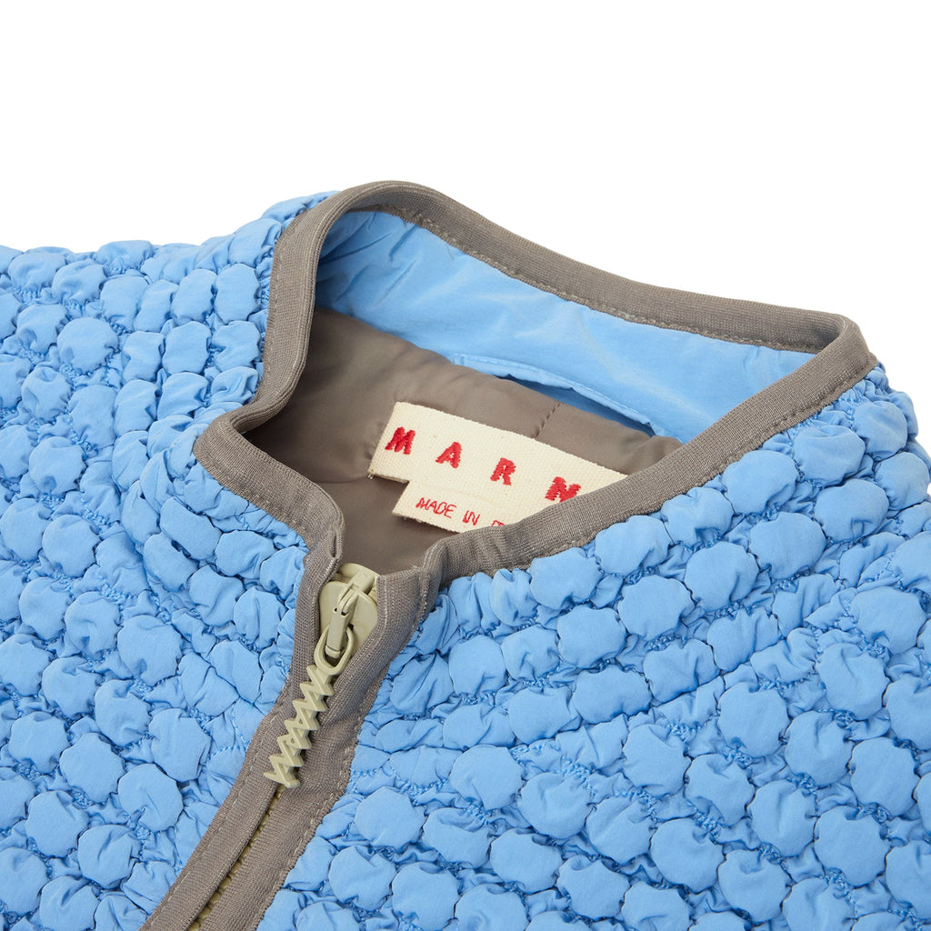 MARNI Puckering Nylon Vest (Iris Blue)